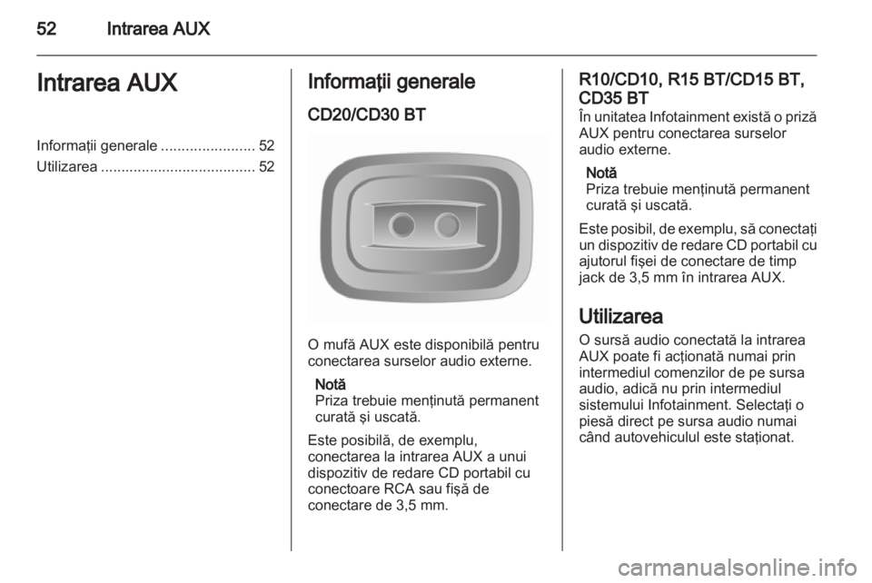 OPEL MOVANO_B 2012.5  Manual pentru sistemul Infotainment (in Romanian) 