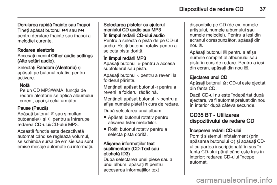 OPEL VIVARO 2013  Manual pentru sistemul Infotainment (in Romanian) 
