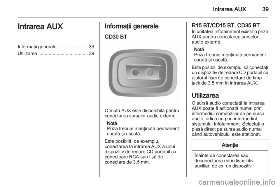OPEL VIVARO 2013  Manual pentru sistemul Infotainment (in Romanian) 