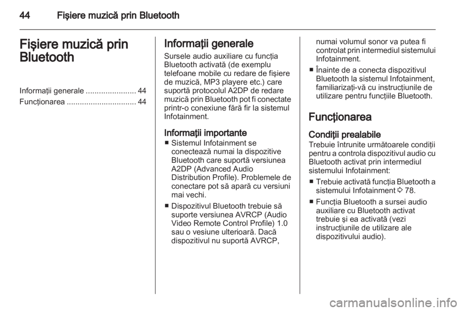 OPEL VIVARO 2013  Manual pentru sistemul Infotainment (in Romanian) 