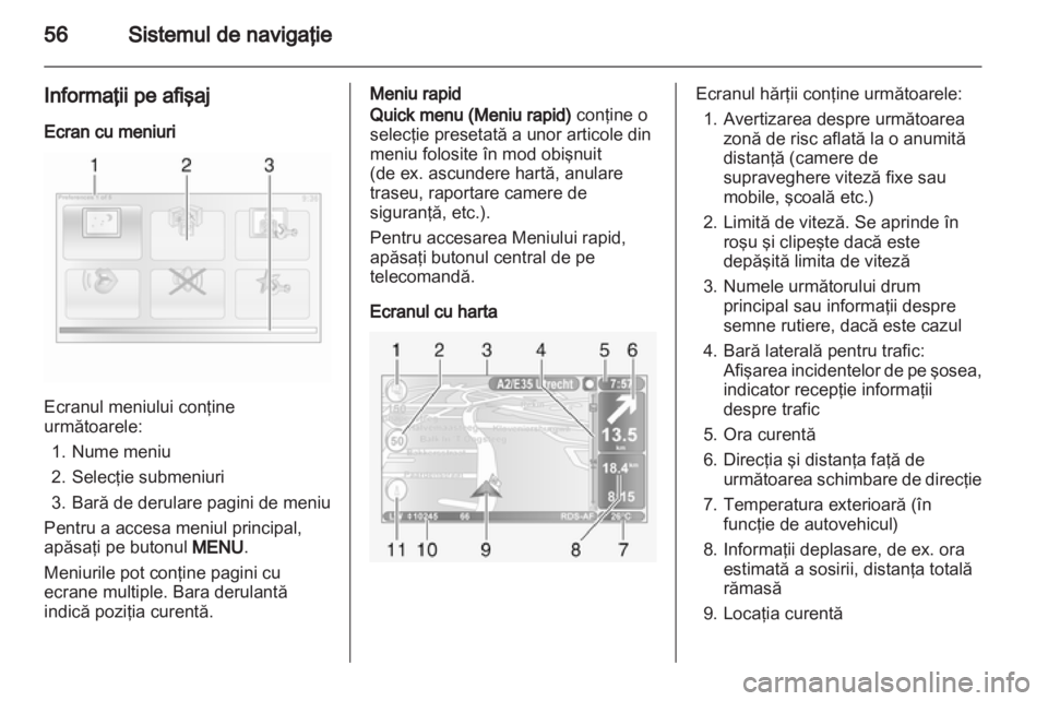 OPEL VIVARO 2013  Manual pentru sistemul Infotainment (in Romanian) 
