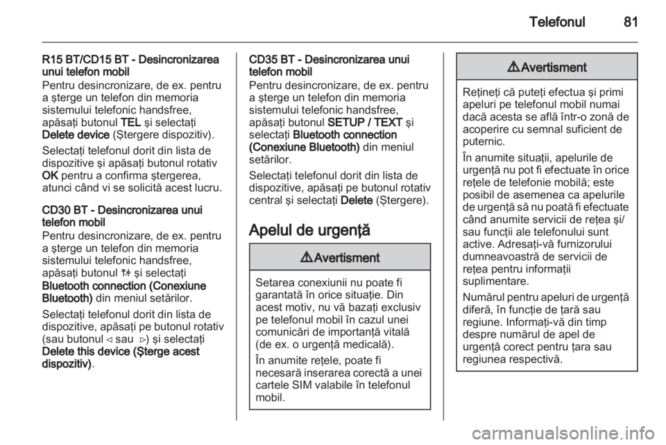 OPEL VIVARO 2013  Manual pentru sistemul Infotainment (in Romanian) 