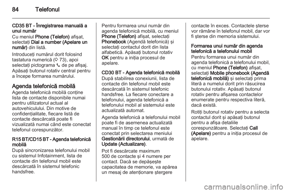 OPEL VIVARO 2013  Manual pentru sistemul Infotainment (in Romanian) 