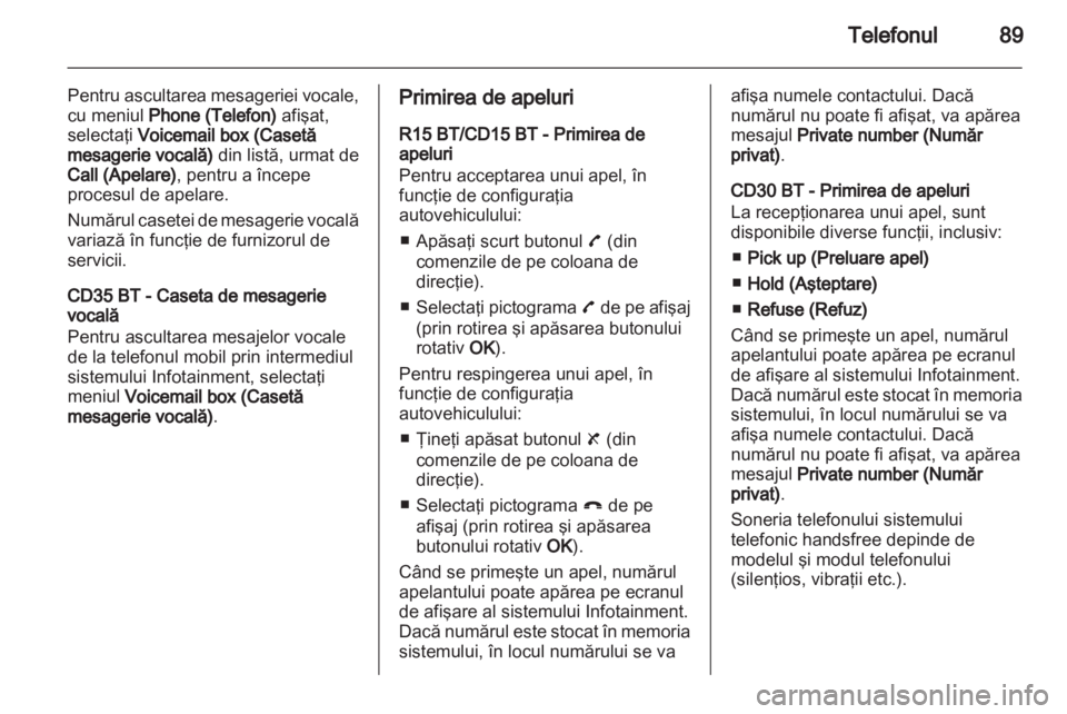 OPEL VIVARO 2013  Manual pentru sistemul Infotainment (in Romanian) 