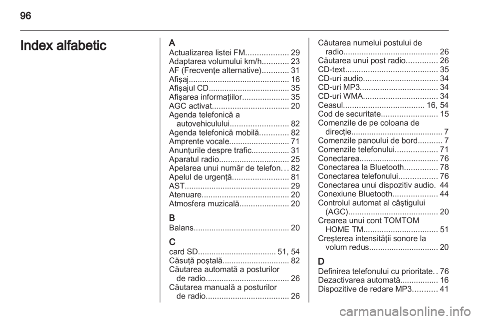 OPEL VIVARO 2013  Manual pentru sistemul Infotainment (in Romanian) 