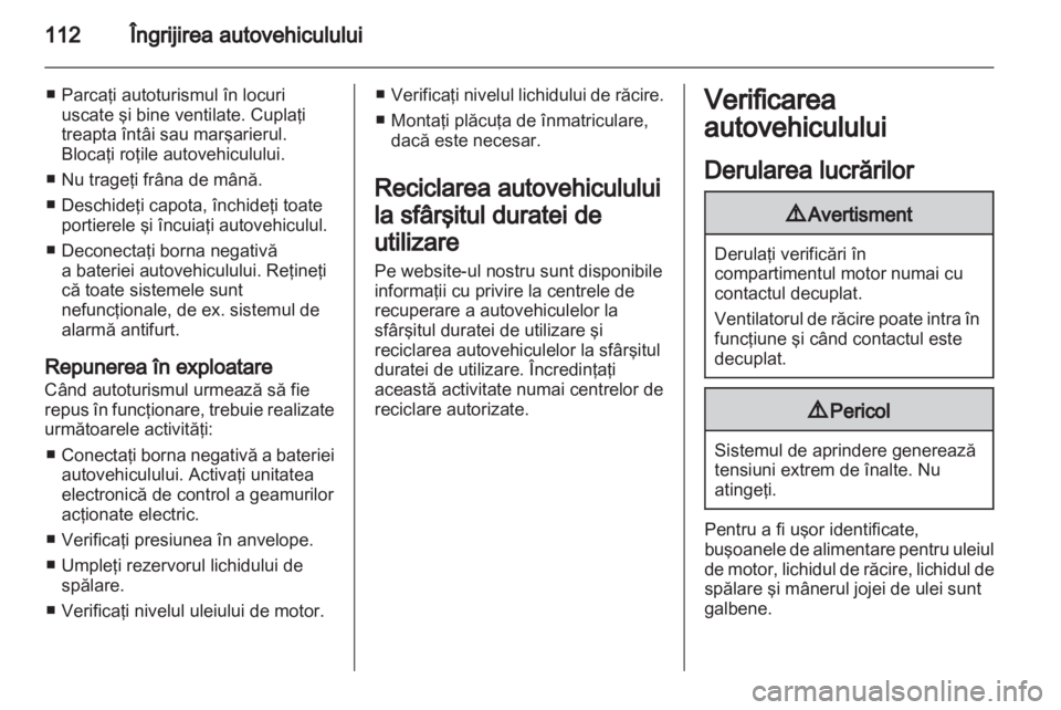 OPEL VIVARO 2011  Manual de utilizare (in Romanian) 