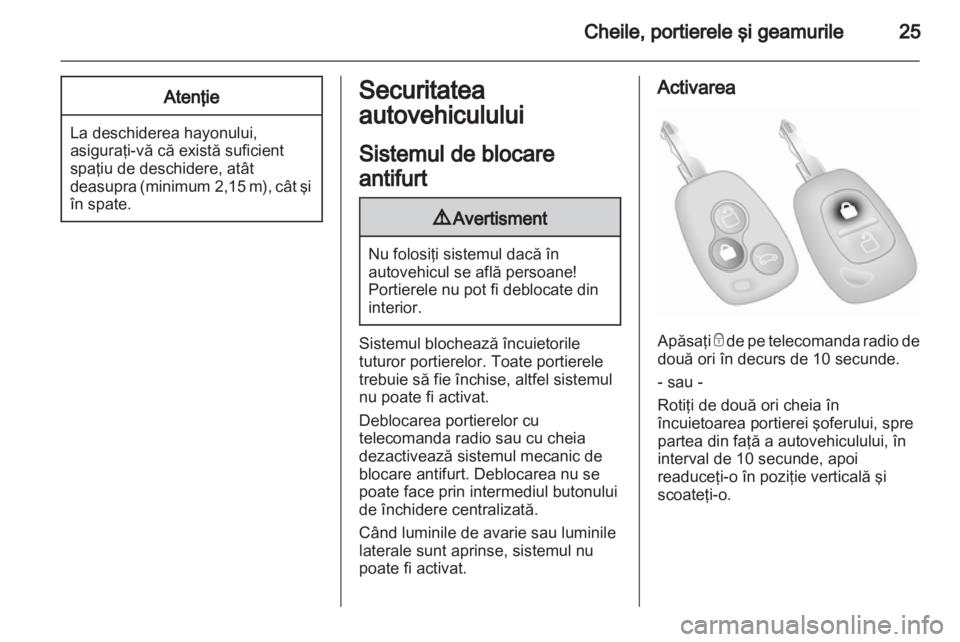OPEL VIVARO 2011  Manual de utilizare (in Romanian) 