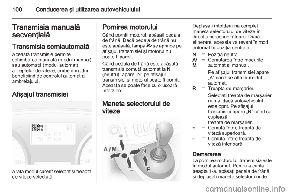 OPEL VIVARO 2012  Manual de utilizare (in Romanian) 