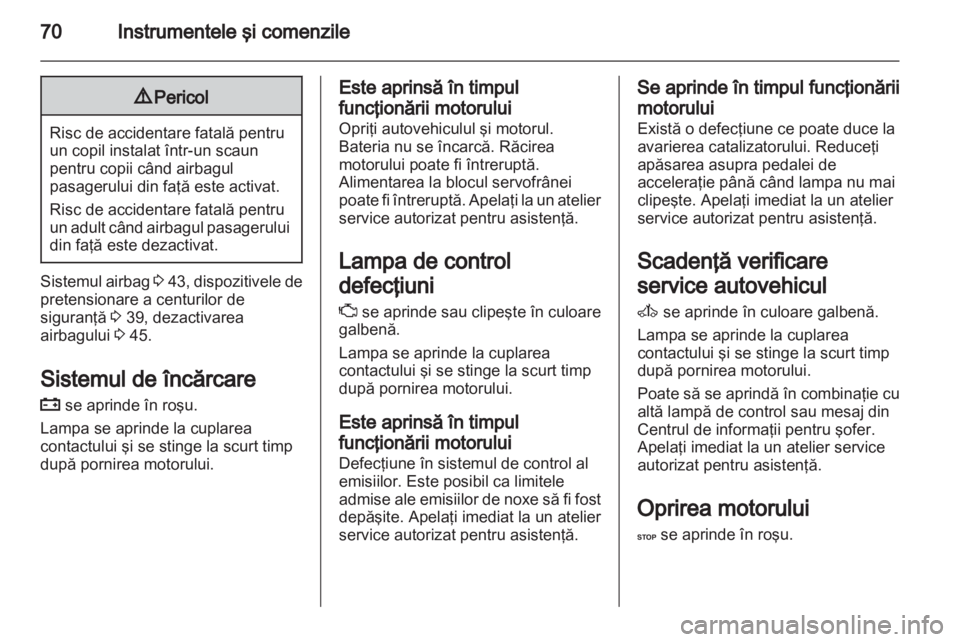 OPEL VIVARO 2012  Manual de utilizare (in Romanian) 