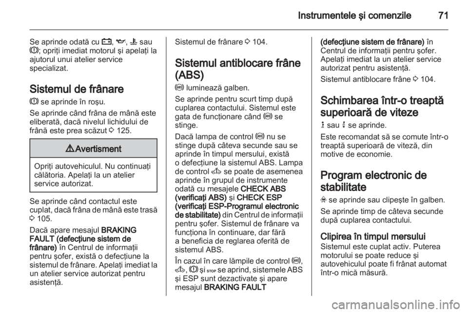 OPEL VIVARO 2012  Manual de utilizare (in Romanian) 