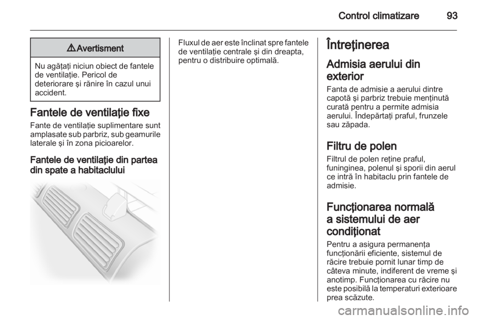 OPEL VIVARO 2012  Manual de utilizare (in Romanian) 