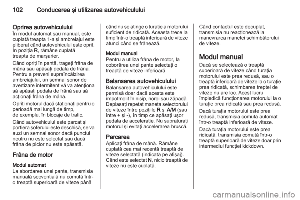 OPEL VIVARO 2013  Manual de utilizare (in Romanian) 