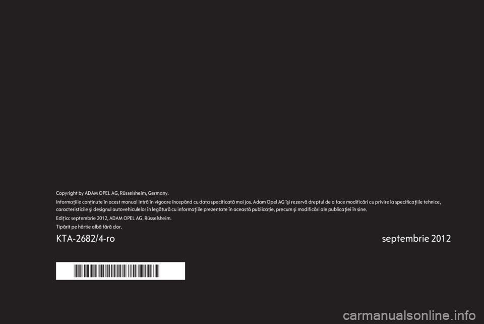 OPEL VIVARO 2013  Manual de utilizare (in Romanian) 