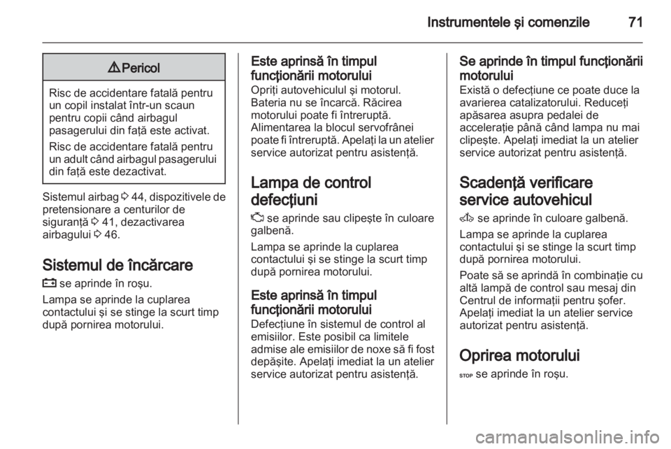 OPEL VIVARO 2013  Manual de utilizare (in Romanian) 