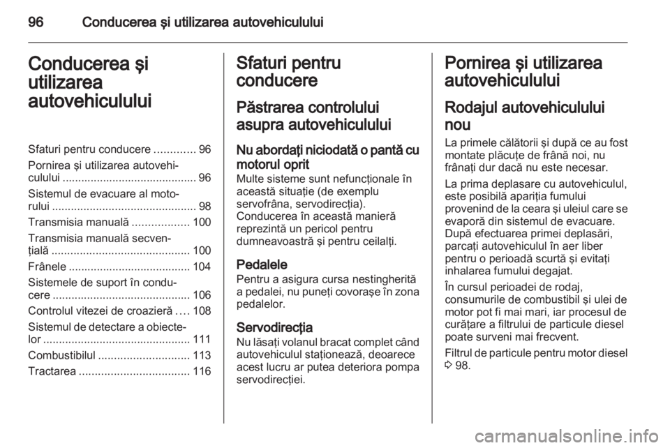 OPEL VIVARO 2013.5  Manual de utilizare (in Romanian) 
