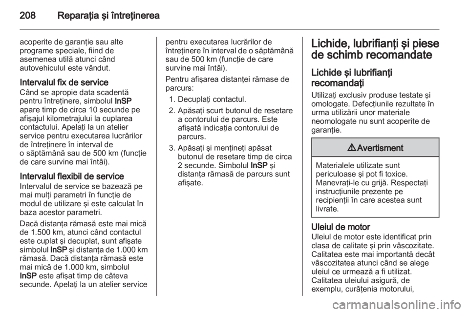 OPEL ZAFIRA 2010.5  Manual de utilizare (in Romanian) 