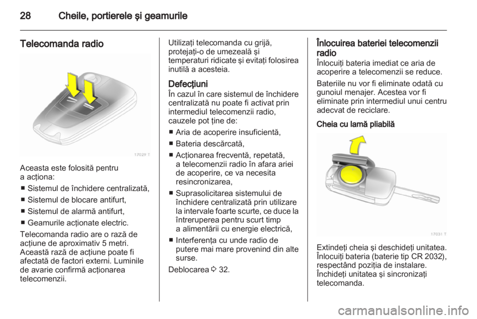 OPEL ZAFIRA 2010.5  Manual de utilizare (in Romanian) 