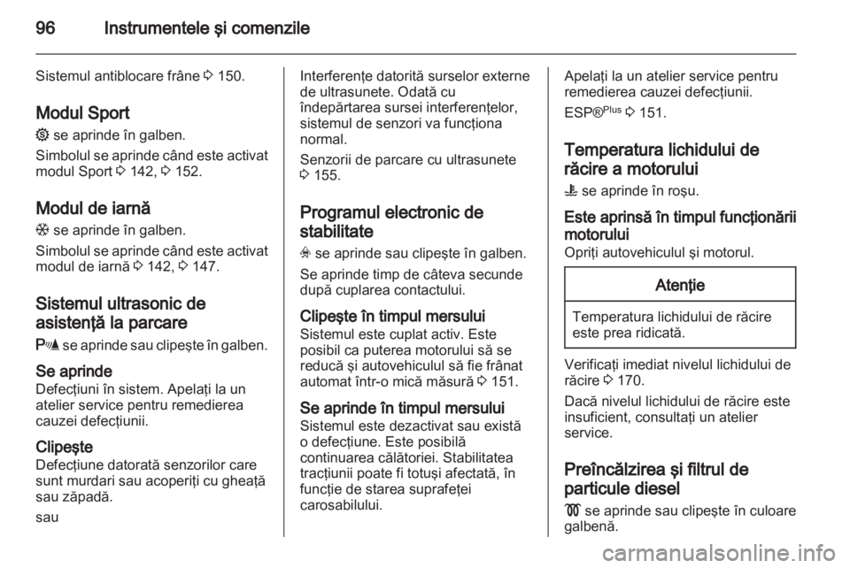 OPEL ZAFIRA 2010.5  Manual de utilizare (in Romanian) 