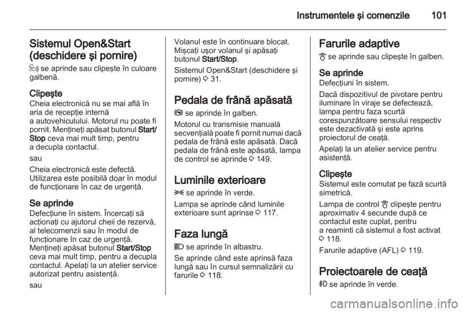 OPEL ZAFIRA 2011  Manual de utilizare (in Romanian) 