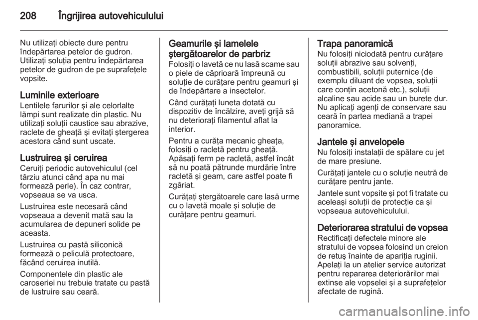 OPEL ZAFIRA 2011  Manual de utilizare (in Romanian) 