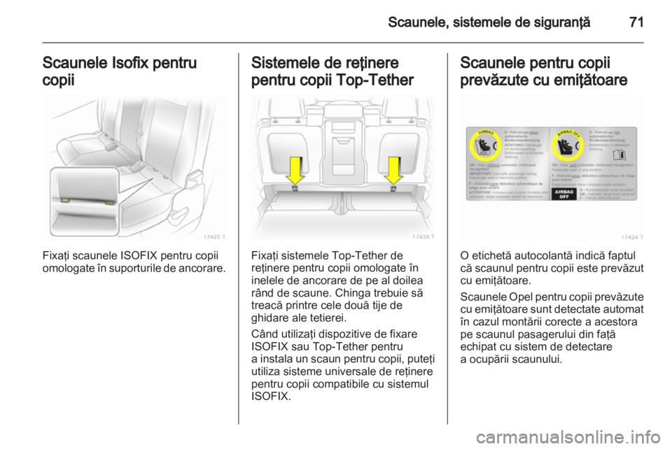 OPEL ZAFIRA 2011  Manual de utilizare (in Romanian) 