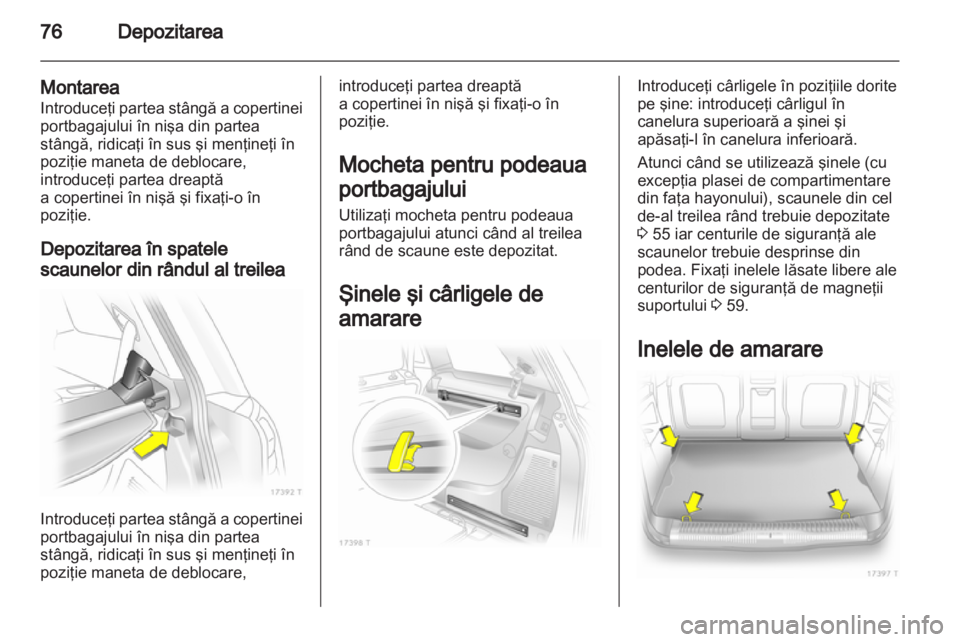 OPEL ZAFIRA 2011  Manual de utilizare (in Romanian) 