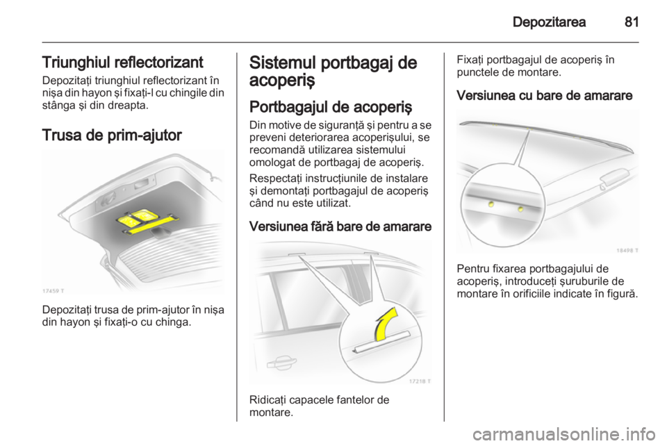 OPEL ZAFIRA 2011  Manual de utilizare (in Romanian) 