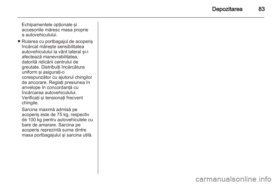 OPEL ZAFIRA 2011  Manual de utilizare (in Romanian) 