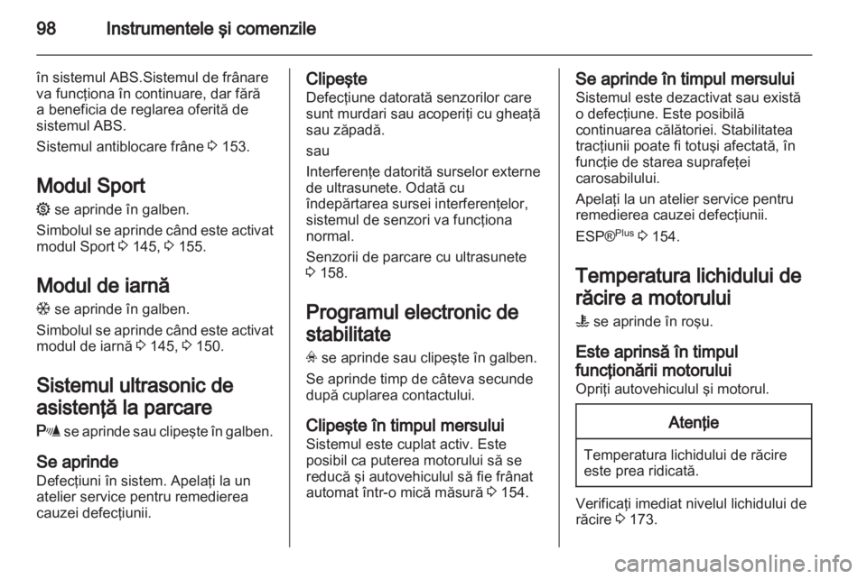 OPEL ZAFIRA 2011  Manual de utilizare (in Romanian) 