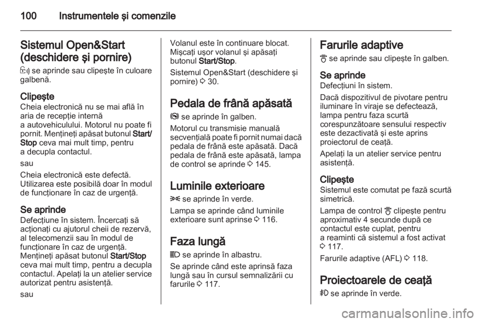 OPEL ZAFIRA 2012  Manual de utilizare (in Romanian) 