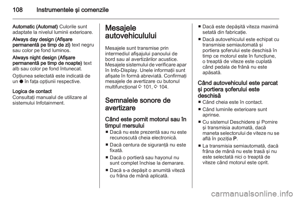 OPEL ZAFIRA 2012  Manual de utilizare (in Romanian) 