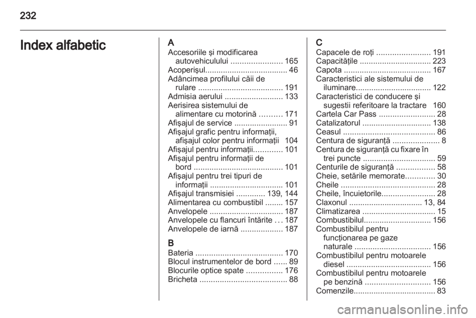 OPEL ZAFIRA 2012  Manual de utilizare (in Romanian) 