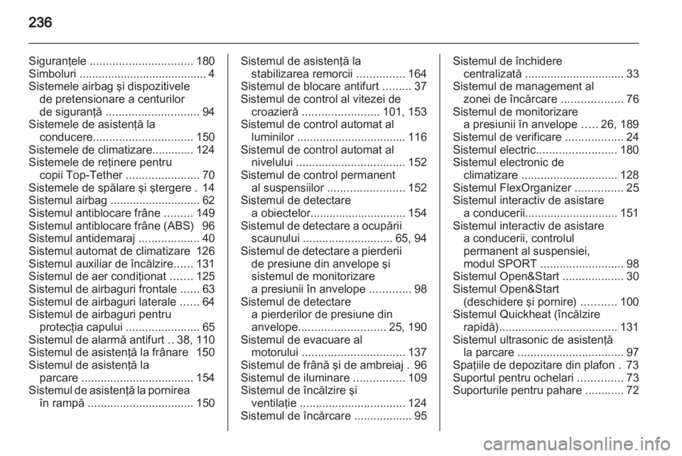 OPEL ZAFIRA 2012  Manual de utilizare (in Romanian) 