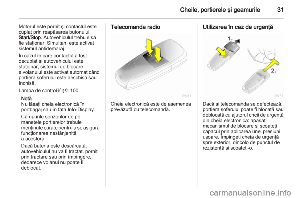 OPEL ZAFIRA 2012  Manual de utilizare (in Romanian) 
