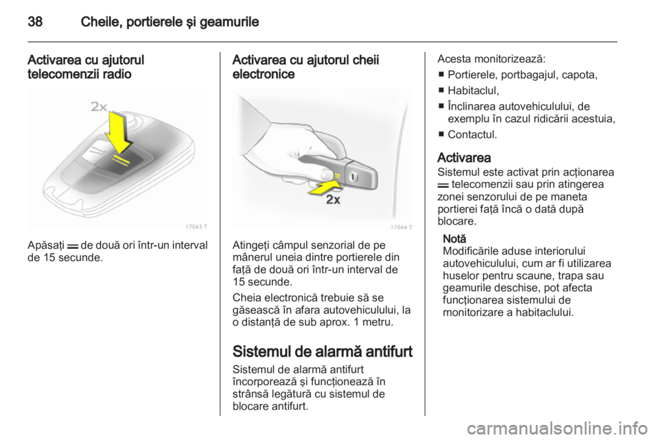 OPEL ZAFIRA 2012  Manual de utilizare (in Romanian) 