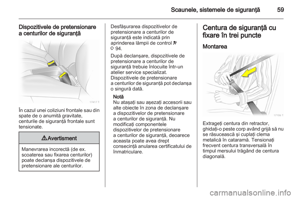 OPEL ZAFIRA 2012  Manual de utilizare (in Romanian) 