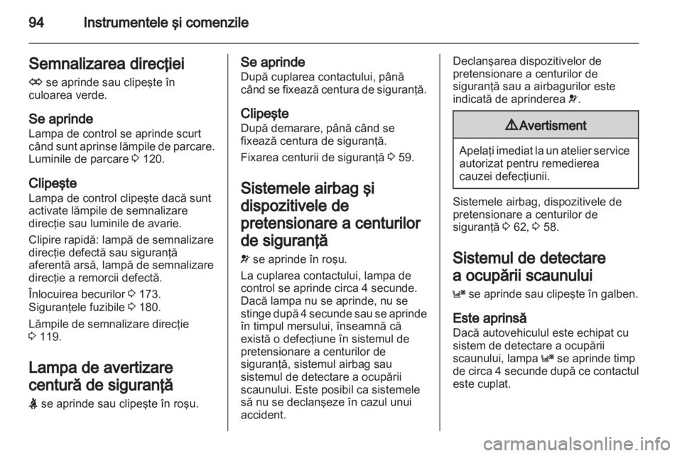 OPEL ZAFIRA 2012  Manual de utilizare (in Romanian) 