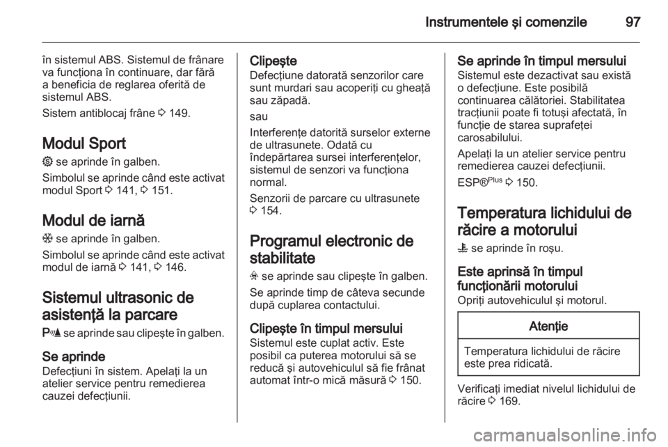 OPEL ZAFIRA 2012  Manual de utilizare (in Romanian) 