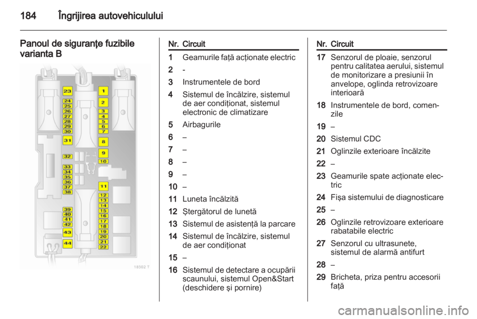 OPEL ZAFIRA 2013  Manual de utilizare (in Romanian) 