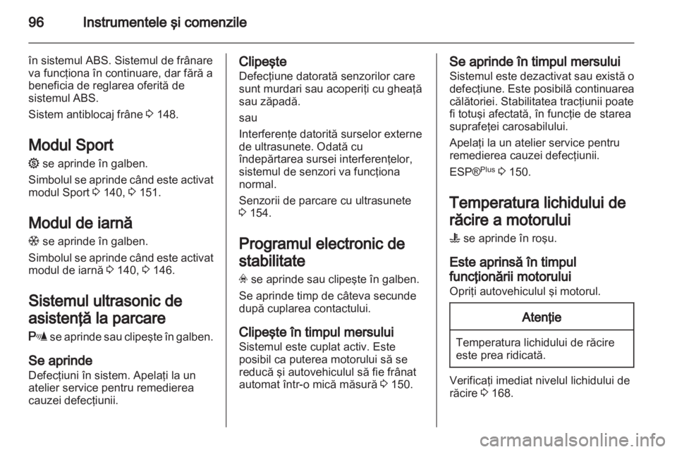OPEL ZAFIRA 2013  Manual de utilizare (in Romanian) 