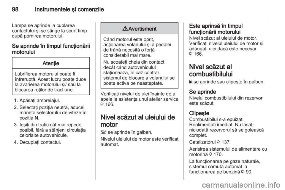 OPEL ZAFIRA 2013  Manual de utilizare (in Romanian) 