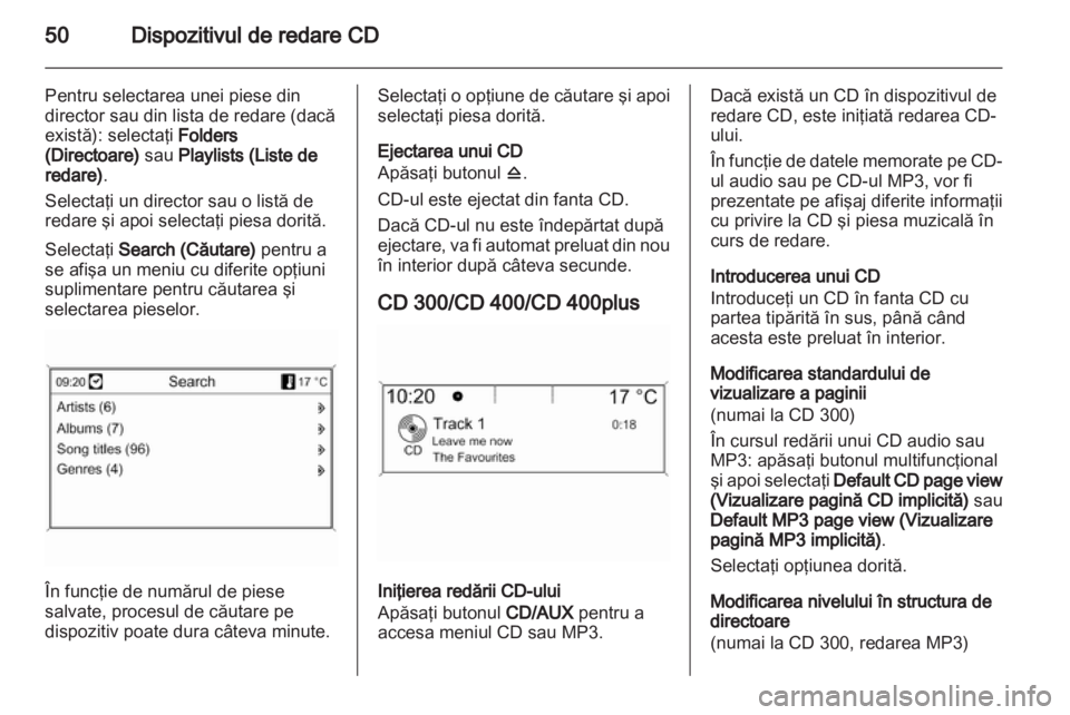 OPEL ZAFIRA C 2013  Manual pentru sistemul Infotainment (in Romanian) 