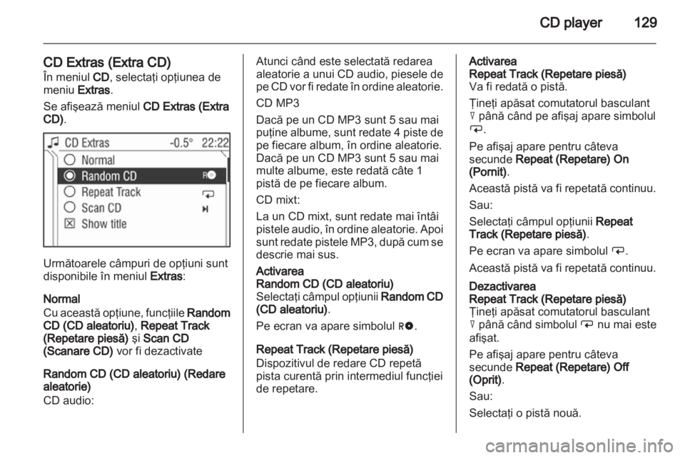 OPEL ZAFIRA B 2014  Manual pentru sistemul Infotainment (in Romanian) 