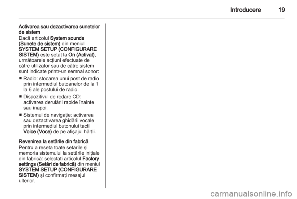 OPEL ZAFIRA B 2014  Manual pentru sistemul Infotainment (in Romanian) 