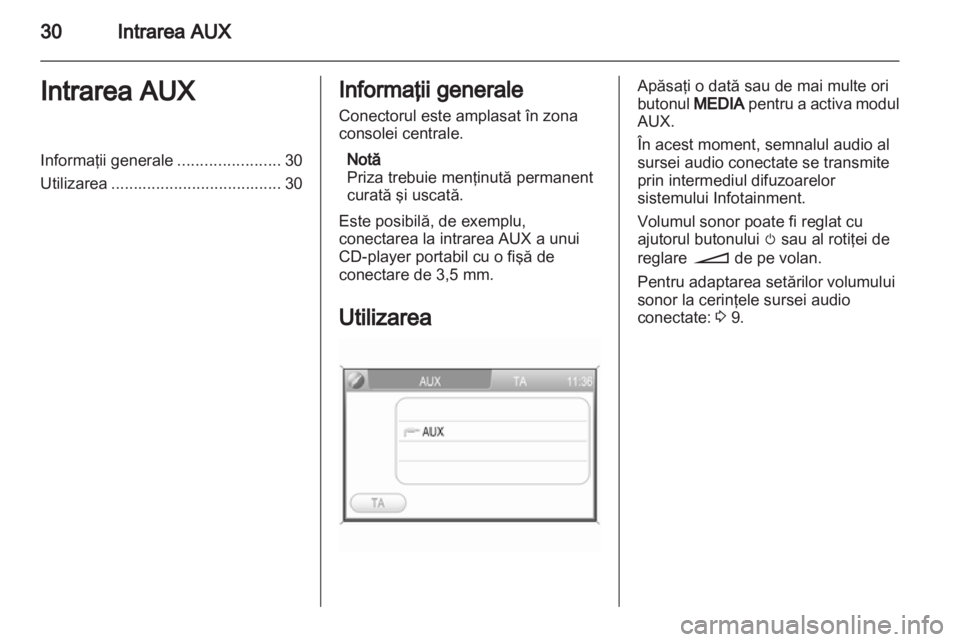 OPEL ZAFIRA B 2014  Manual pentru sistemul Infotainment (in Romanian) 