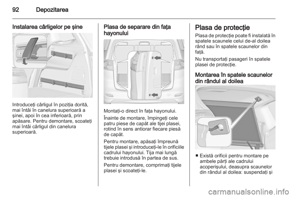 OPEL ZAFIRA TOURER 2012.5  Manual de utilizare (in Romanian) 