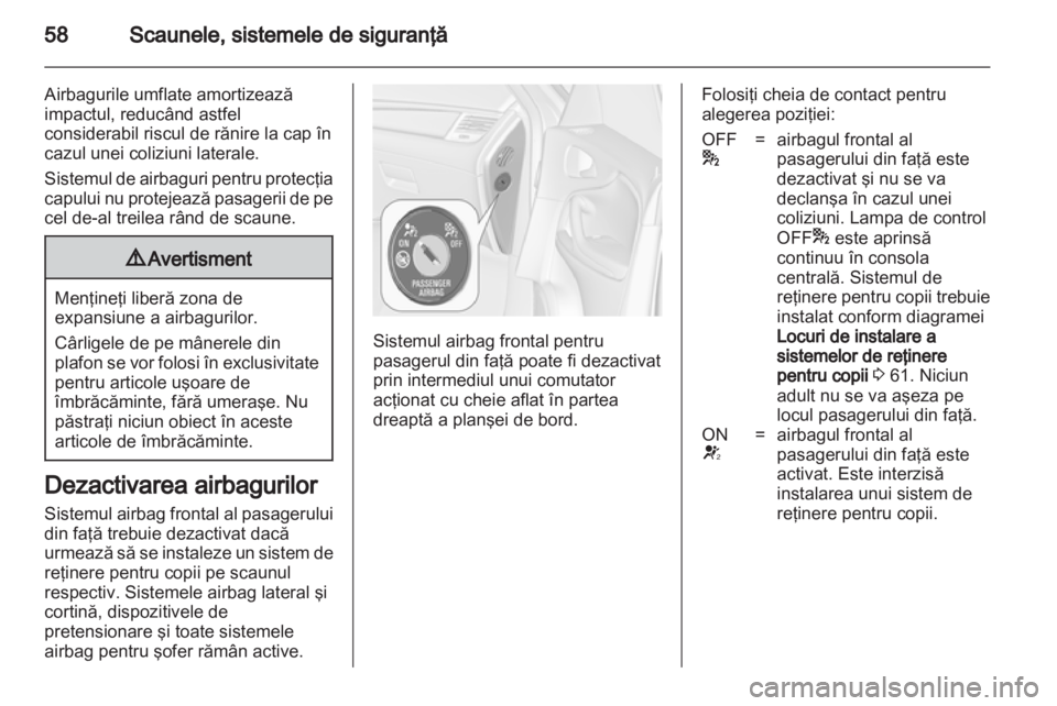OPEL ZAFIRA TOURER 2013  Manual de utilizare (in Romanian) 