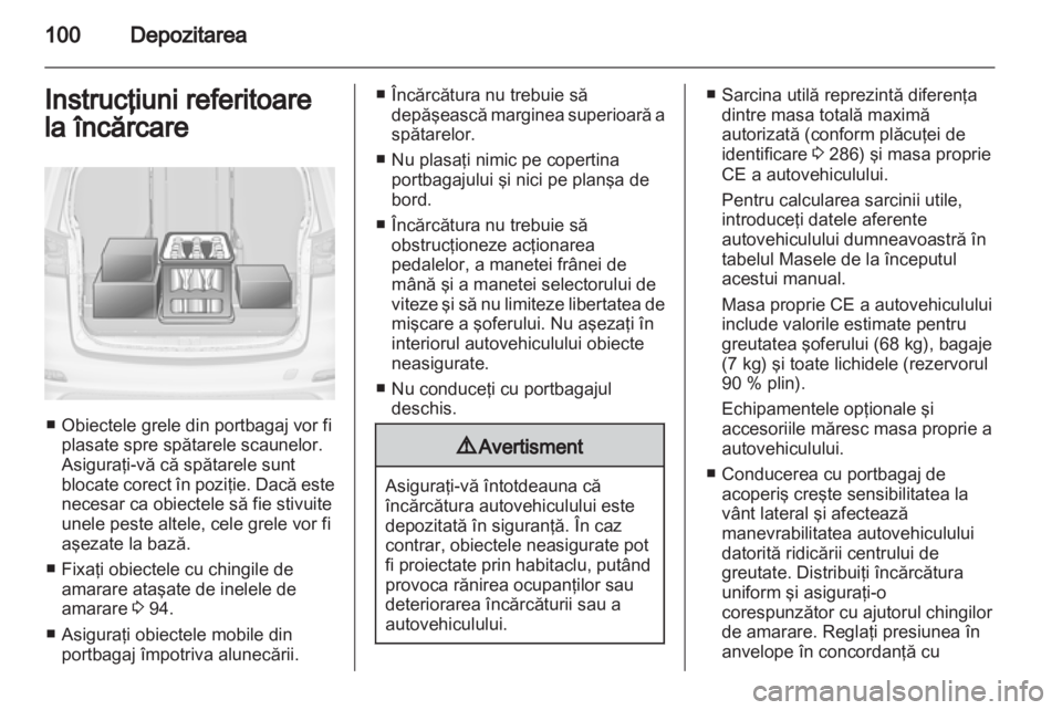 OPEL ZAFIRA TOURER 2013.5  Manual de utilizare (in Romanian) 