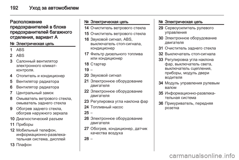 OPEL ZAFIRA 2012  Инструкция по эксплуатации (in Russian) 