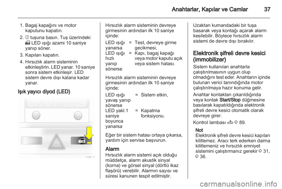 OPEL ZAFIRA 2010  Sürücü El Kitabı (in Turkish) 